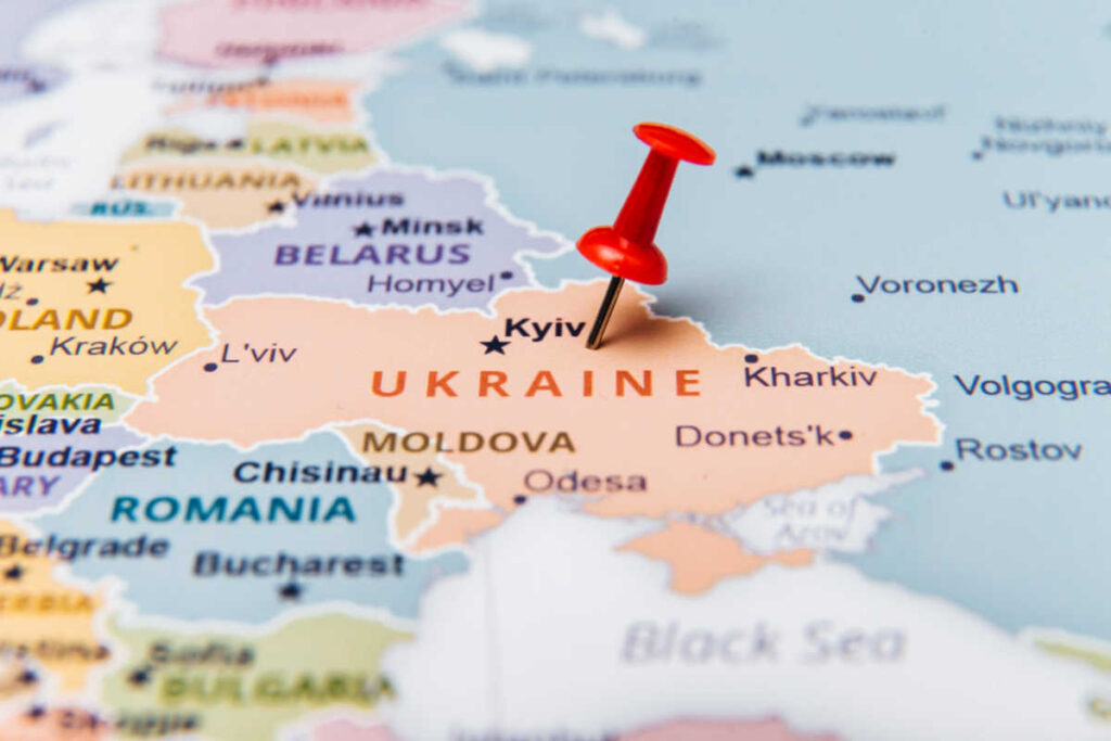 Ukraine kort