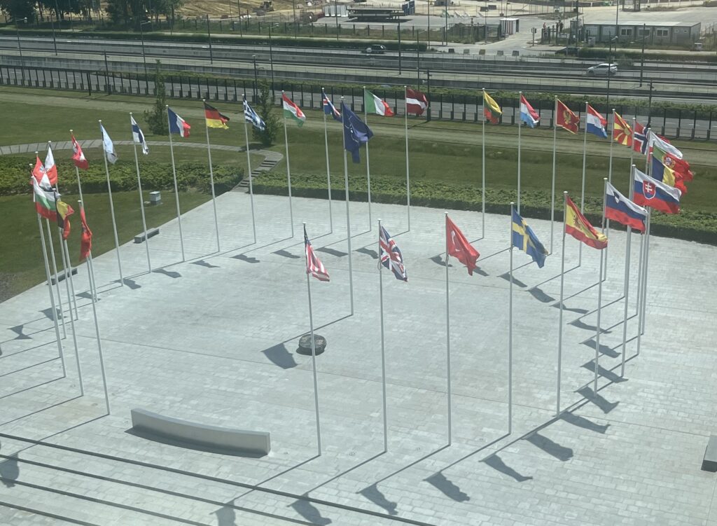 Nato cirkel med flag